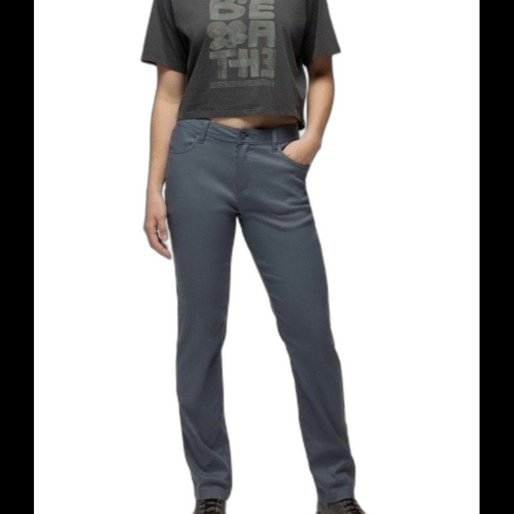Prana Stretch Zion Halle Mid Rise Standard Hiking Pants Thundercloud Gray Size 8